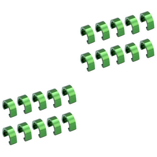 20Pièces Boucle De Serrage C Vert Aluminium Pour Câbles 1