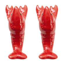 4Pcs Red Ceramic Chopsticks Holder Spoon Stand and Elegant