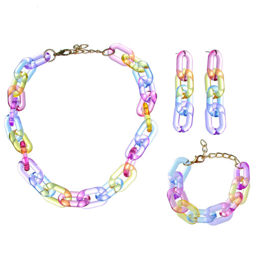 2Ensembles Ensemble Colorés Bracelet Boucles