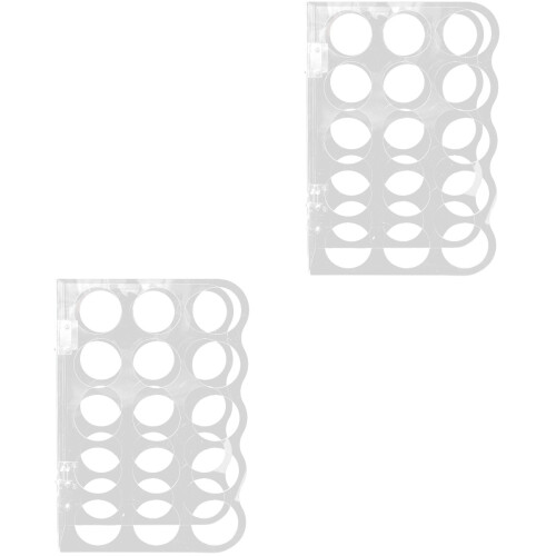 2Pièces Support Rangement Vinyle Clair 15 Trous Pour Rouleaux 2