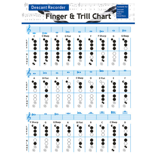 4Pièces Poster Chords Flûte Et Clarinette Multi-Usage Pour Étudiants