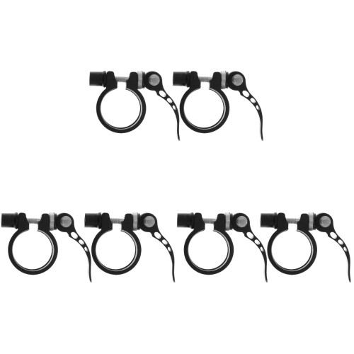 6Pièces Colliers Fixation Vélos Noir Rapide 1