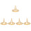 5Sets Goldfarbene Kegelform Für DIY 5
