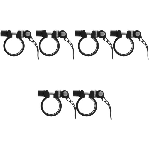 6Pièces Colliers Fixation Vélos Noir Rapide 2