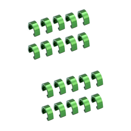 20Pièces Boucle De Serrage C Vert Aluminium Pour Câbles 2