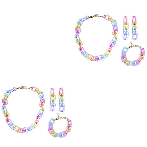 2Ensembles Ensemble Colorés Bracelet Boucles 2