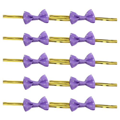 300Pièces Attaches Violet Élégantes En Forme De Nœud Pour