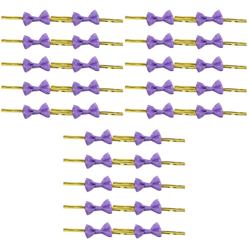 300Pièces Attaches Violet Élégantes En Forme De Nœud Pour 2
