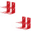 8Pcs Fire Extinguisher Wall Mount Bracket Iron Red Sturdy Holder Kit 8