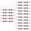 300Pièces Attaches Violet Élégantes En Forme De Nœud Pour 5