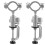2Pcs Electric Drill Rack Silver Adjustable Vise Storage Holder 2