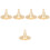 5Sets Goldfarbene Kegelform Für DIY 4