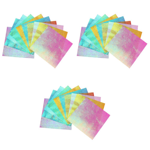 300Pièces Papier Origami Pailleté Papier 2