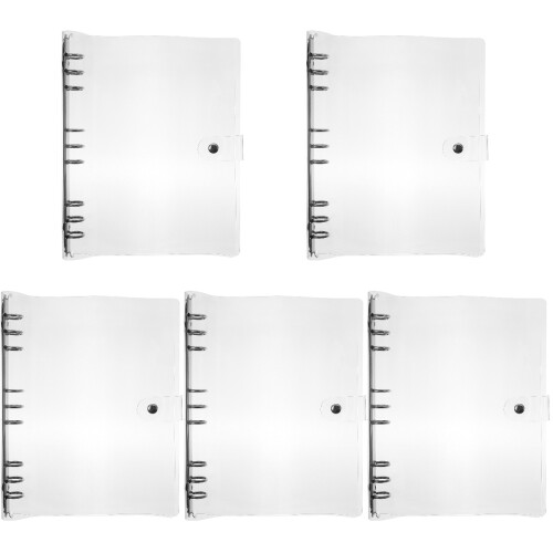 5Pcs Clear Plastic B5 Loose-Leaf Notebook Shell for Study and Office 1