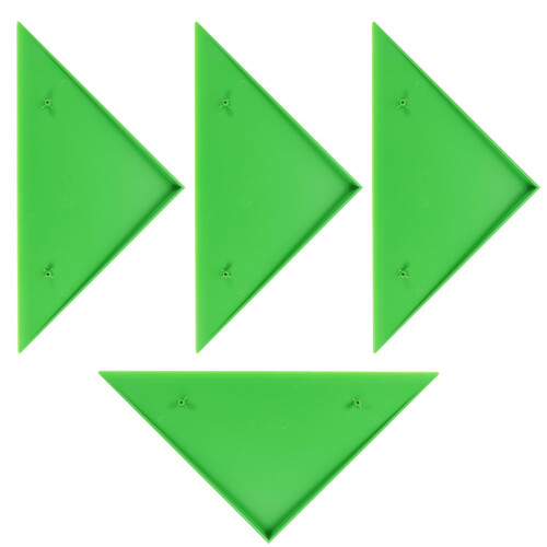12Pcs Triangle Table Corner Cushions Green ABS Durable Protection