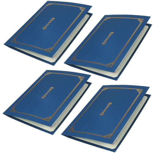 32Pcs Blue Documents Covers Stylish Paper Certificate Award Holders 1
