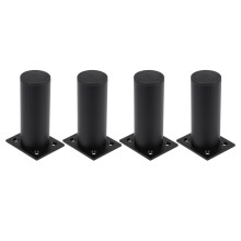 12Pcs Black Furniture Support Legs Stable Sofa Cabinet and Table Feet