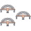 3Pcs Grey Toy Train Decorative Accessory 7