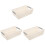 3Pcs White Plastic Storage Basket Sturdy Kitchen Bathroom Storage Bin 4