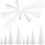 80Pcs White Foam Cone DIY Ornament Material for Christmas Tree Crafts 1