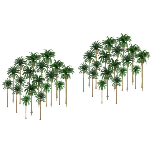 2 Sets Home Decor Artificial Coconuts Diorama Accessories Faux Trees 2