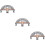 3Pcs Grey Toy Train Decorative Accessory 9