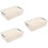 3Pcs White Plastic Storage Basket Sturdy Kitchen Bathroom Storage Bin 9