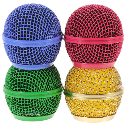 16Pcs Microphone Metal Grille Head Replacement Assorted Color Covers 2