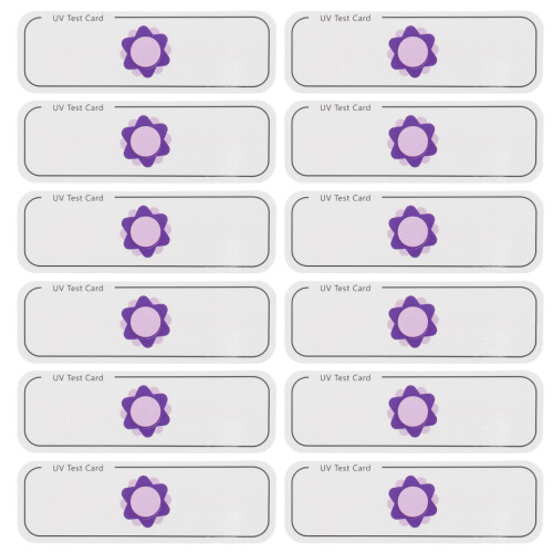 100Pcs Uv Testing Cards White Paper for Uva Rays Meter and Device Use 2