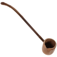 6Pcs Multipurpose Bamboo Water Ladles Long Handle Light Brown