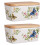 2 Pcs Ceramic Butter Box Container For Fridge Rustic Dish With Lid 4