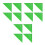 12Pcs Triangle Table Corner Cushions Green ABS Durable Protection 2