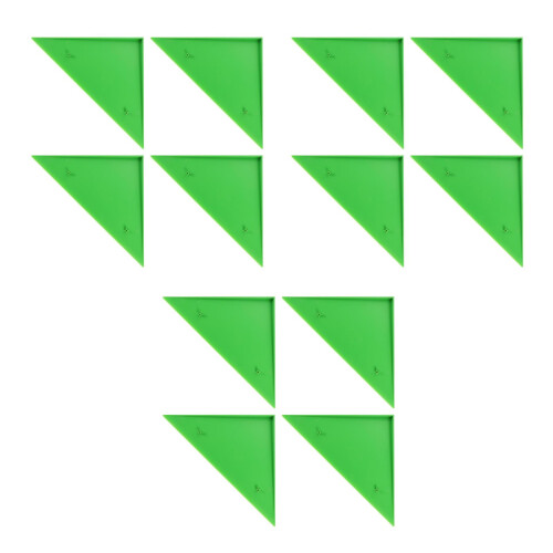 12Pcs Triangle Table Corner Cushions Green ABS Durable Protection 1