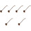 6Pcs Multipurpose Bamboo Water Ladles Long Handle Light Brown 7