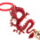 3Pcs Creative Red Dragon Car Pendant Hanging Interior Decor 5