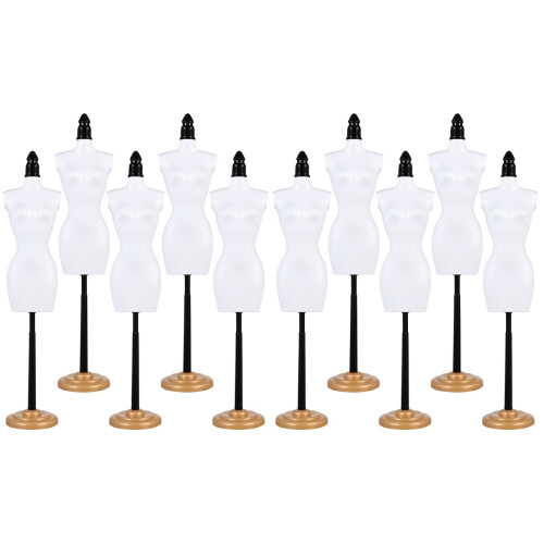 10Pièces Mini Mannequin ABS Colorés Support Robe Vêtements 1
