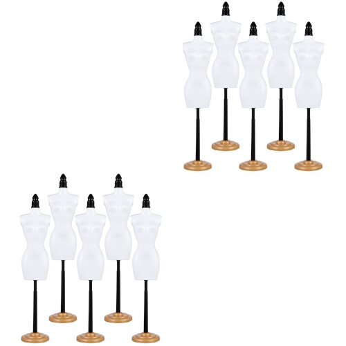 10Pièces Mini Mannequin ABS Colorés Support Robe Vêtements 2