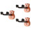 3Pcs Erhu Ukulele Guitar Wall Mount Rack Light Brown Durable Storage 5