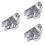3Pcs Adjustable Silver Shower Head Holder Suction Mount for Bathroom 6