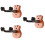 3Pcs Erhu Ukulele Guitar Wall Mount Rack Light Brown Durable Storage 6