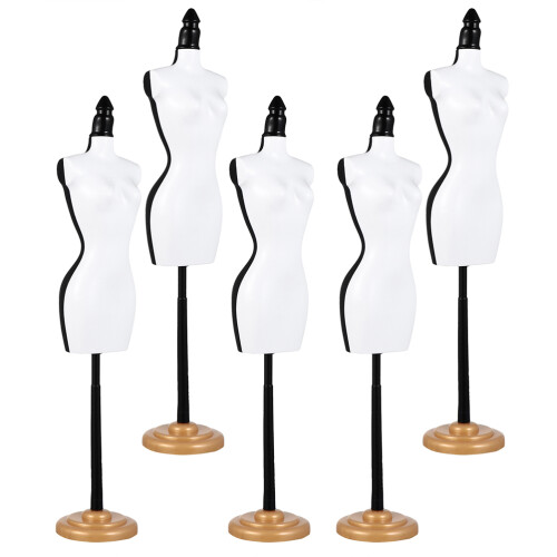 10Pièces Mini Mannequin ABS Colorés Support Robe Vêtements