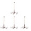 4pcs Model Chandelier Lamp Post Abs Branches 4