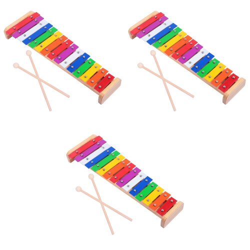 3Pièces Instrument De Percussion Enfants Xylophone Sécurisé 2