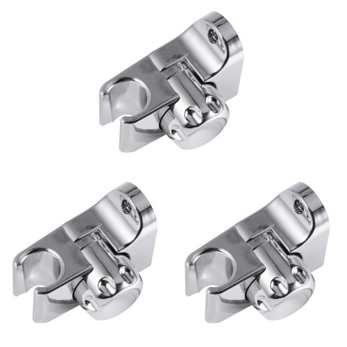 3Pcs Adjustable Silver Shower Head Holder Suction Mount for Bathroom 1