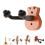 3Pcs Erhu Ukulele Guitar Wall Mount Rack Light Brown Durable Storage 9