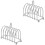 2Pcs Reusable Stainless Steel Toast Rack Silver Bread Storage Holder 5