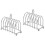 2Pcs Reusable Stainless Steel Toast Rack Silver Bread Storage Holder 6