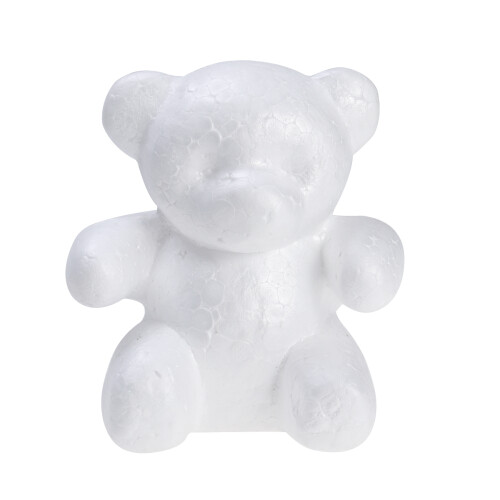 2pcs White Polystyrene Bear Shape For Crafts Diy Valentines Day Gift 2