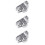 3Pcs Adjustable Silver Shower Head Holder Suction Mount for Bathroom 8