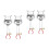 4Pièces Clips De Argentés Pour Clarinette Et Instruments 4